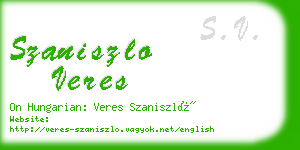 szaniszlo veres business card